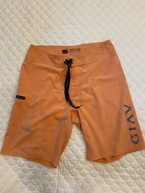Avid Peach Colored Men’s Boardshorts Swim Trunks Size 30